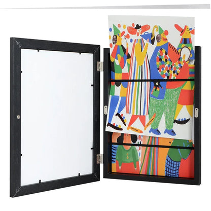 Wall Display Frame with Front Opening for 150 Drawings and Artworks