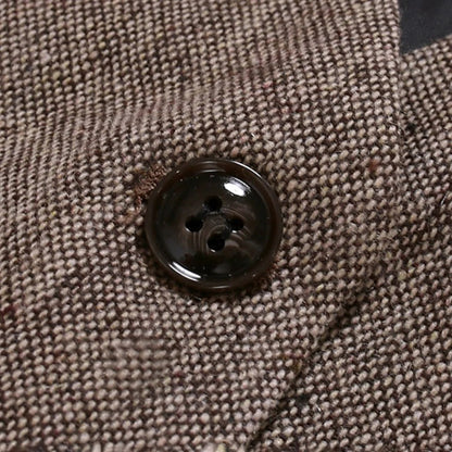 Sleeveless Waistcoat with Front Button Closure and Textured Surface