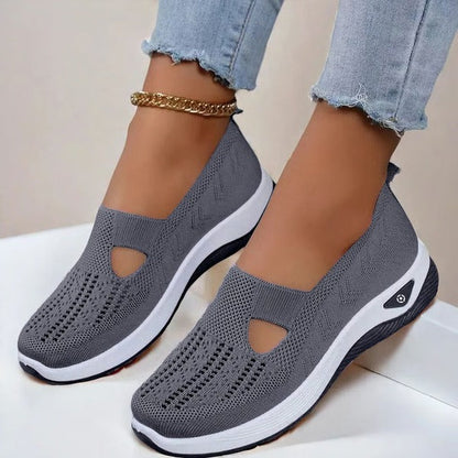 Breathable Slip On Shoes with Orthopedic Footbed and Textured Outsole Grip