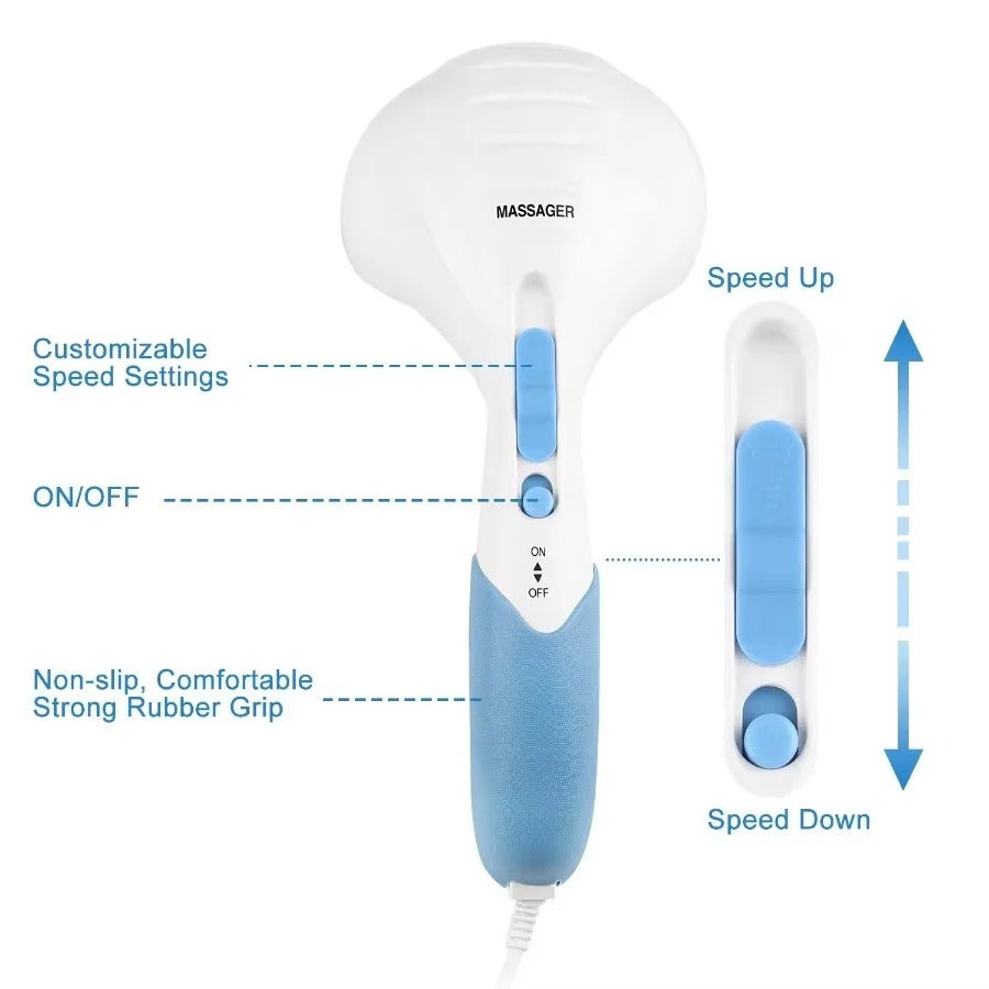 Percussion Massager with Dual Motors and Adjustable Speed Settings