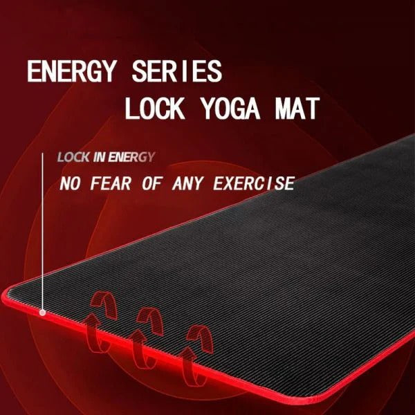 High Density Exercise Mat with Textured Non Slip Surface and Joint Protection