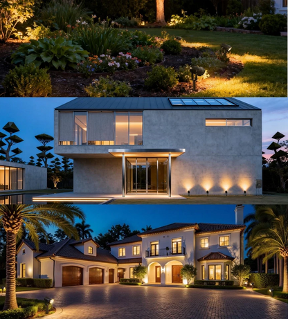LED Landscape Spotlights 12V 5W with Adjustable Head and IP65 Rating, 10-Pack