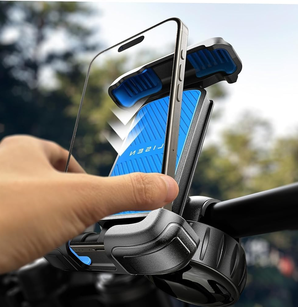 Bike Phone Holder with 360 Degree Rotation and Four Corner Grip for 4.7-6.8in Phones