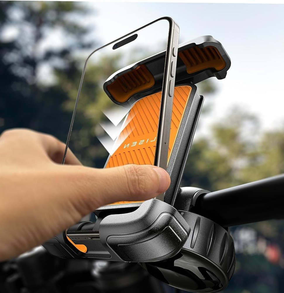 Bike Phone Holder with 360 Degree Rotation and Four Corner Grip for 4.7-6.8in Phones