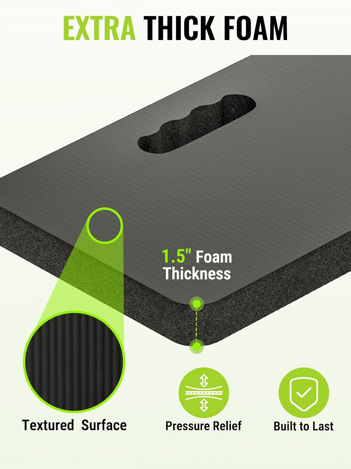 Knee Pads with Thick Foam Cushioning and Adjustable Straps for Gardening