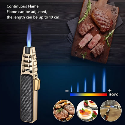 Butane Torch with Triple Flame and Adjustable Heat Control for Cooking