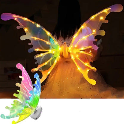 Motorized Costume Wings with LED Lights and Sound Effects for Kids