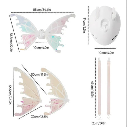 Motorized Costume Wings with LED Lights and Sound Effects for Kids