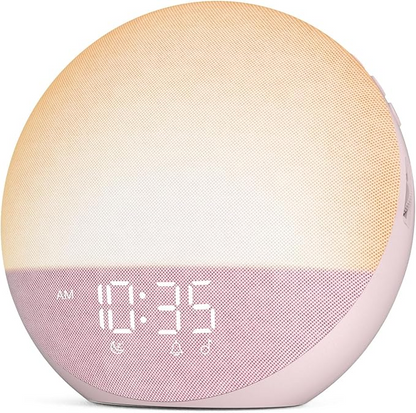 Sunrise Simulation Alarm Clock with Adjustable Brightness and Sunset Mode
