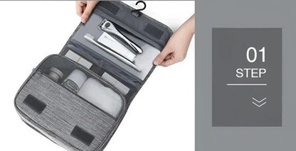 Hanging Travel Toiletry Organizer for Men with Multiple Compartments