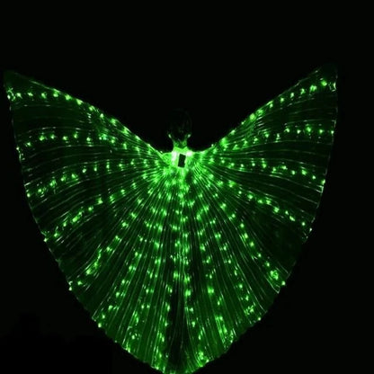 Butterfly Wings with Multicolor LED Edges and Adjustable Harness, 24-36in Wingspan