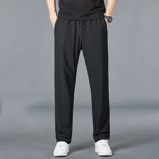 Men's Tapered Hiking Pants with Stretch Fabric and Adjustable Drawstring Waist