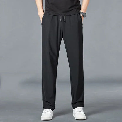 Men's Tapered Hiking Pants with Stretch Fabric and Adjustable Drawstring Waist