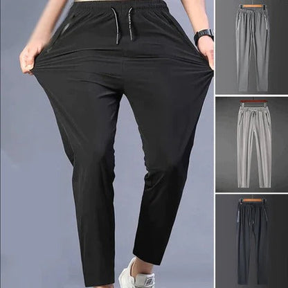 Men's Tapered Hiking Pants with Stretch Fabric and Adjustable Drawstring Waist