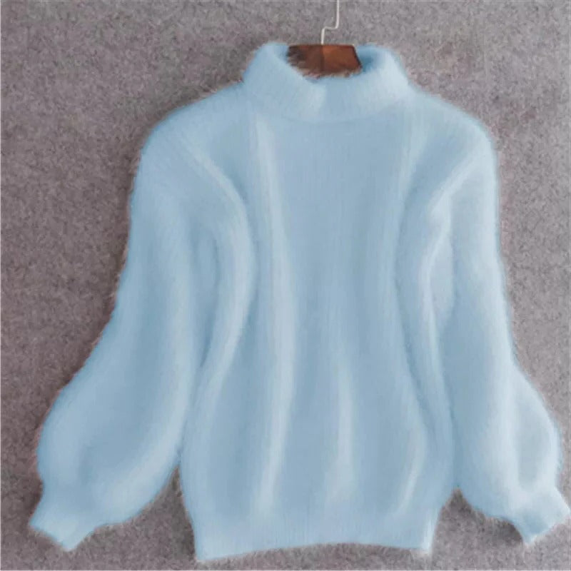 Women's Relaxed Fit Knit Sweater with Vintage Design and Machine Washable Fabric
