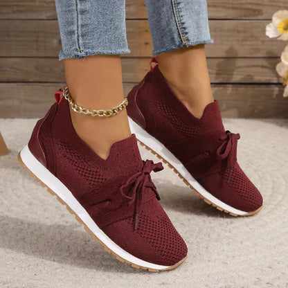 Orthopedic Mesh Sneakers with Cushioned Sole and Non Slip Tread