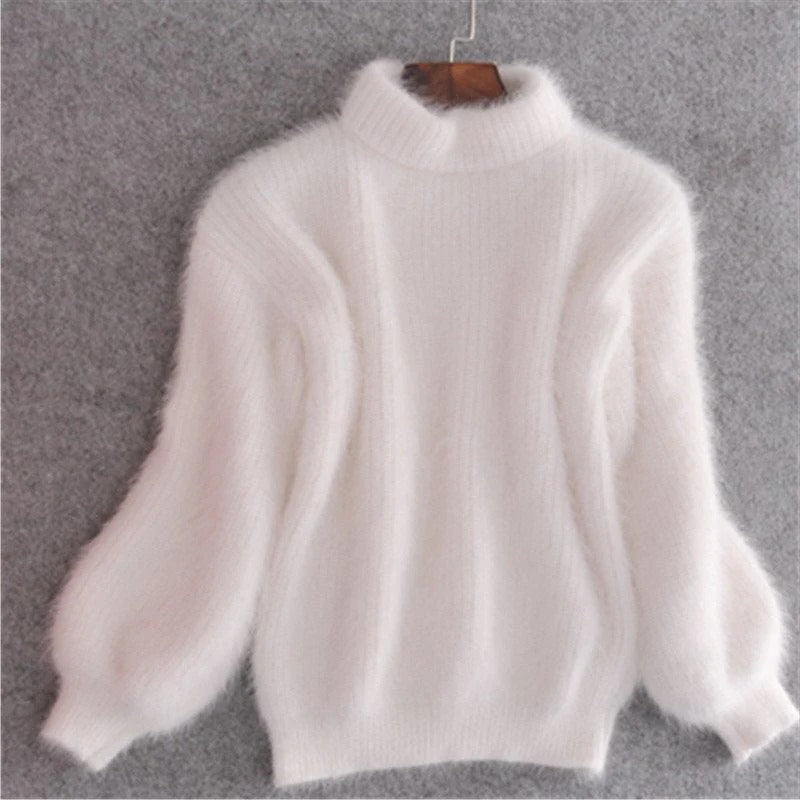 Women's Relaxed Fit Knit Sweater with Vintage Design and Machine Washable Fabric