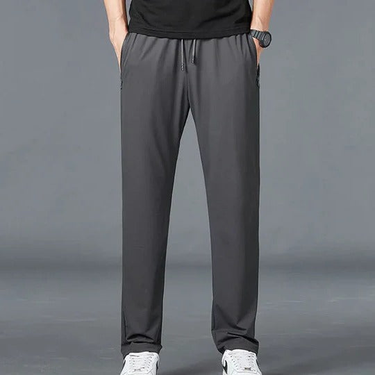 Men's Tapered Hiking Pants with Stretch Fabric and Adjustable Drawstring Waist