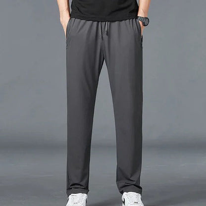 Men's Tapered Hiking Pants with Stretch Fabric and Adjustable Drawstring Waist