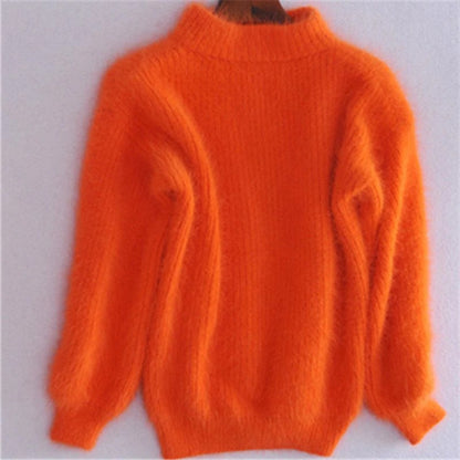 Women's Relaxed Fit Knit Sweater with Vintage Design and Machine Washable Fabric