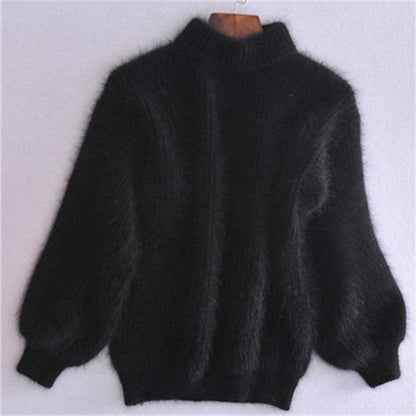 Women's Relaxed Fit Knit Sweater with Vintage Design and Machine Washable Fabric