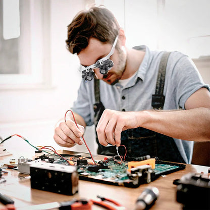 Magnifying Glasses with LED Lighting and Interchangeable Lenses