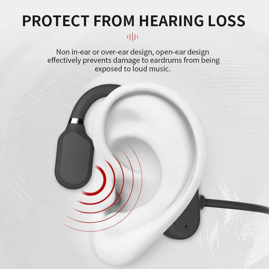 Wireless Bone Conduction Headphones with Open-Ear Design