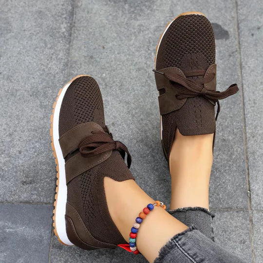 Orthopedic Mesh Sneakers with Cushioned Sole and Non Slip Tread
