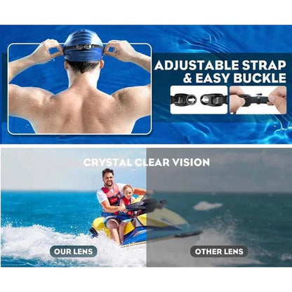 Wide-Angle Swimming Goggles with Anti-Fog Vision