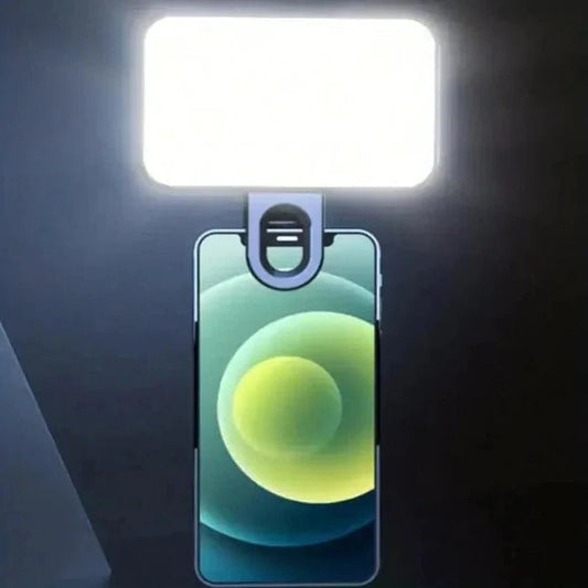 Mobile Phone Clip-On LED Light - LED High Power Rechargeable Clip Fill Video Selfie Light for Phone