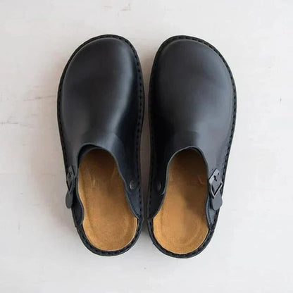 Orthopedic Slippers with Rocker Sole and Removable Insole, Open Back Design
