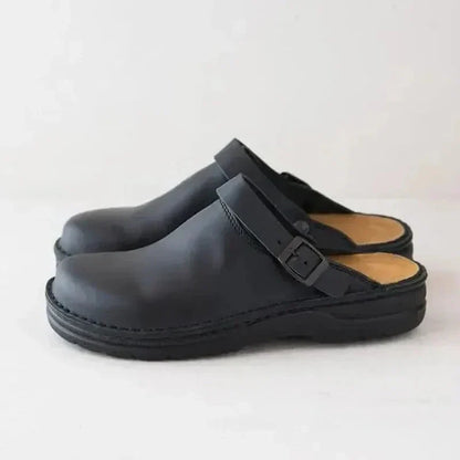 Orthopedic Slippers with Rocker Sole and Removable Insole, Open Back Design