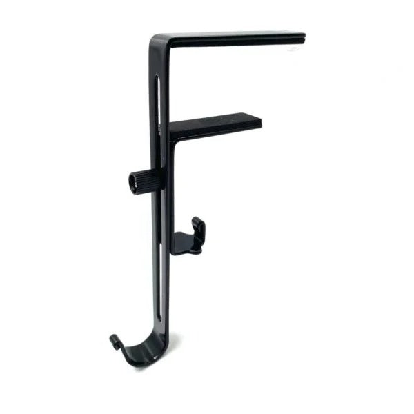 Dual Hook Mantle Stocking Holder with Adjustable Rod and Rubber Pads