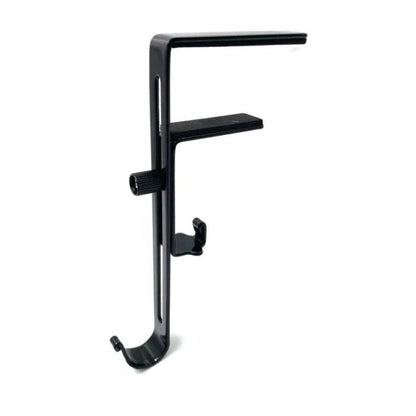 Dual Hook Mantle Stocking Holder with Adjustable Rod and Rubber Pads