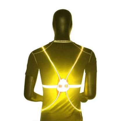 LED Safety Vest with Fiber Optic Cables and 3 Light Modes, Adjustable Reflective Band