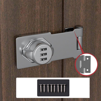 Combination Cam Lock with 1,000 Code Options and Chrome Dials, Dual Baseplate Design