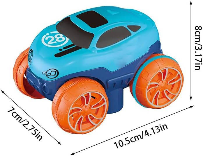 Flexible Race Track Set with LED Lights and Anti Tip Car for Kids