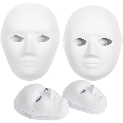 14 Pack Paper Mache Masks, 2 Sizes for Halloween, Masquerade, Theater, Classroom Art and Creative Projects