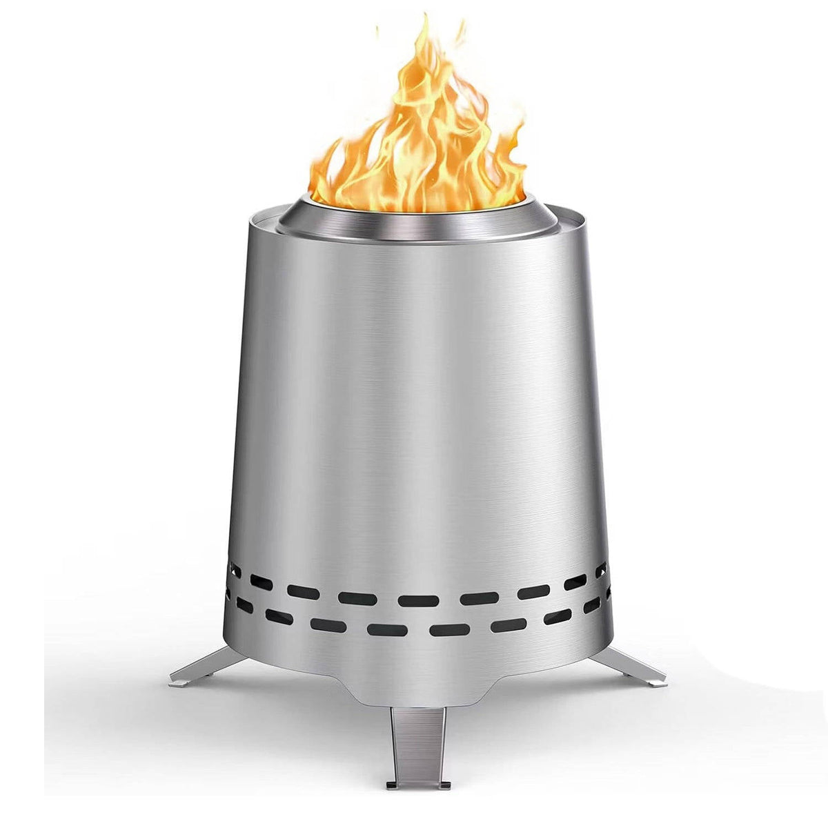 2 in 1 Wood Burning Fire Pit, 9 Inch Tabletop Fireplace with Pot Rack, Black Outdoor Fire Pit