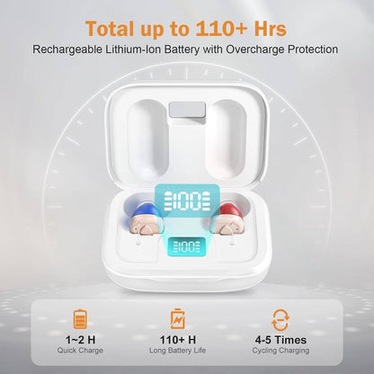Mini Invisible Hearing Aid, 6 Channel Digital Chips with Intelligent Noise Cancellation