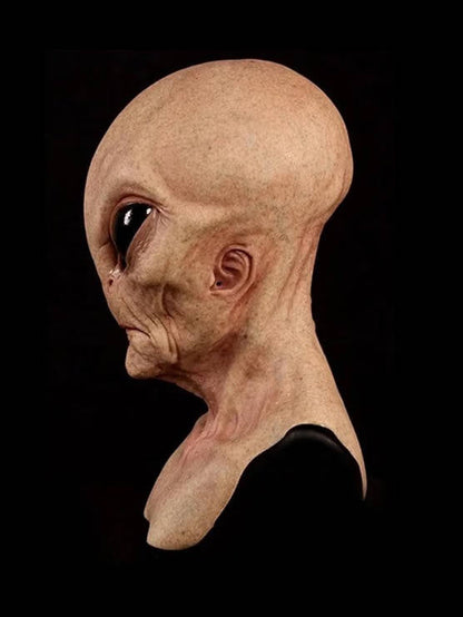 Adult Alien Mask, Area 51 Full Head Latex Mask for Halloween Cosplay Costume Parties