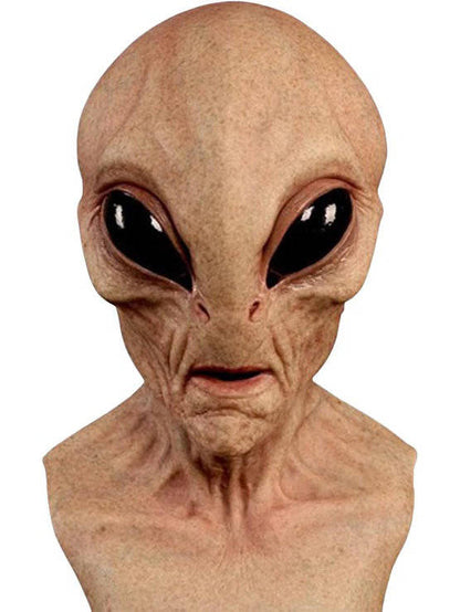 Adult Alien Mask, Area 51 Full Head Latex Mask for Halloween Cosplay Costume Parties