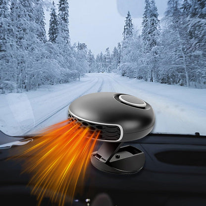 12V Car Heater, 150W Cigarette Lighter Defroster & Defogger, 360° Rotating Portable Fast Heater for Windshield