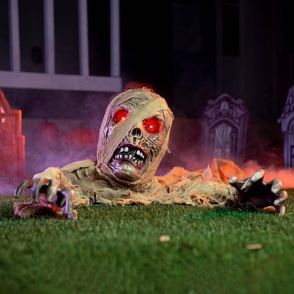 Halloween Zombie Groundbreaker, Light Up Eyes and Creepy Sound with IR Sensor for Outdoor Lawn, Graveyard and Haunted House Decor