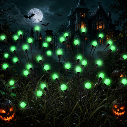 4 Pack Solar Halloween Lights, 40 LED Outdoor Lights for Yard, Garden and Party Decor