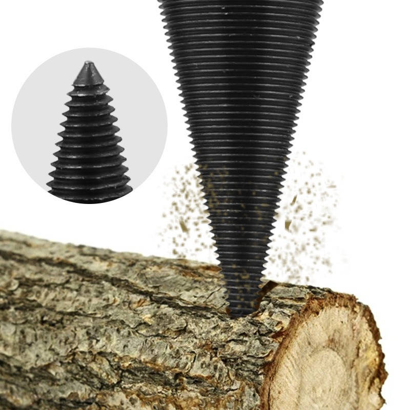 Drill Bits for Wood, Shank Firewood Splitting Drill Bit Works with Any Drill