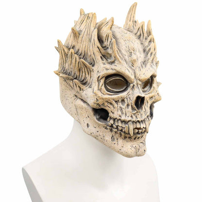 Skull Mask, Full Head Skeleton Mask with Deluxe Latex Helmet Design for Men and Women Halloween Cosplay
