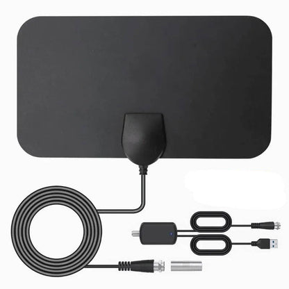 300 Miles Indoor Digital Amplified HDTV Antenna with Signal Booster for Local Channels