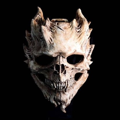 Skull Mask, Full Head Skeleton Mask with Deluxe Latex Helmet Design for Men and Women Halloween Cosplay