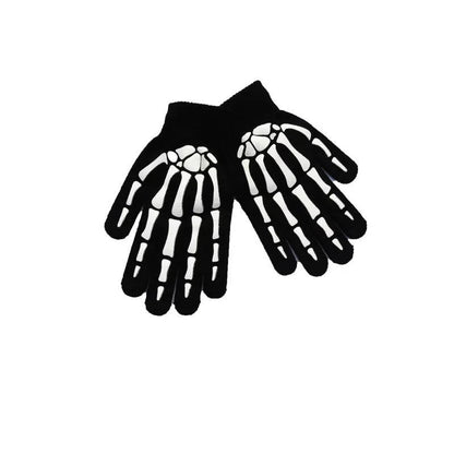 Grim Reaper Costume with Glowing Red Eyes and Skeleton Gloves, Three Piece Scythe